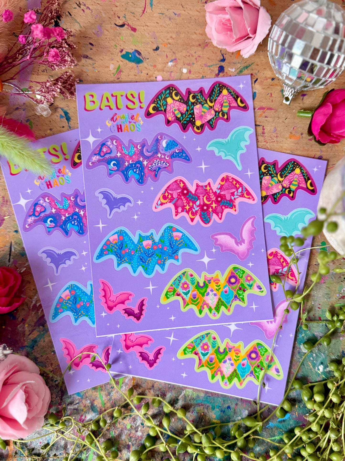 Bats! - A6 Sticker Sheet