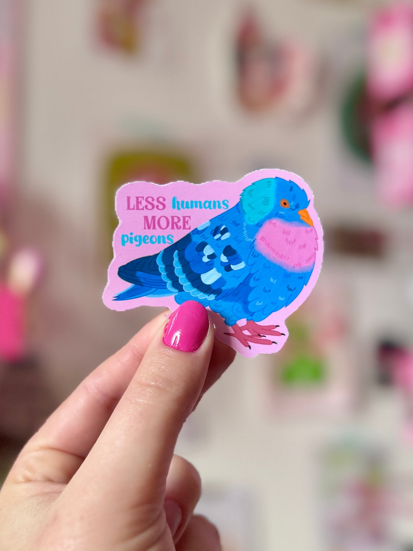Fancy Pigeon w Text Sticker