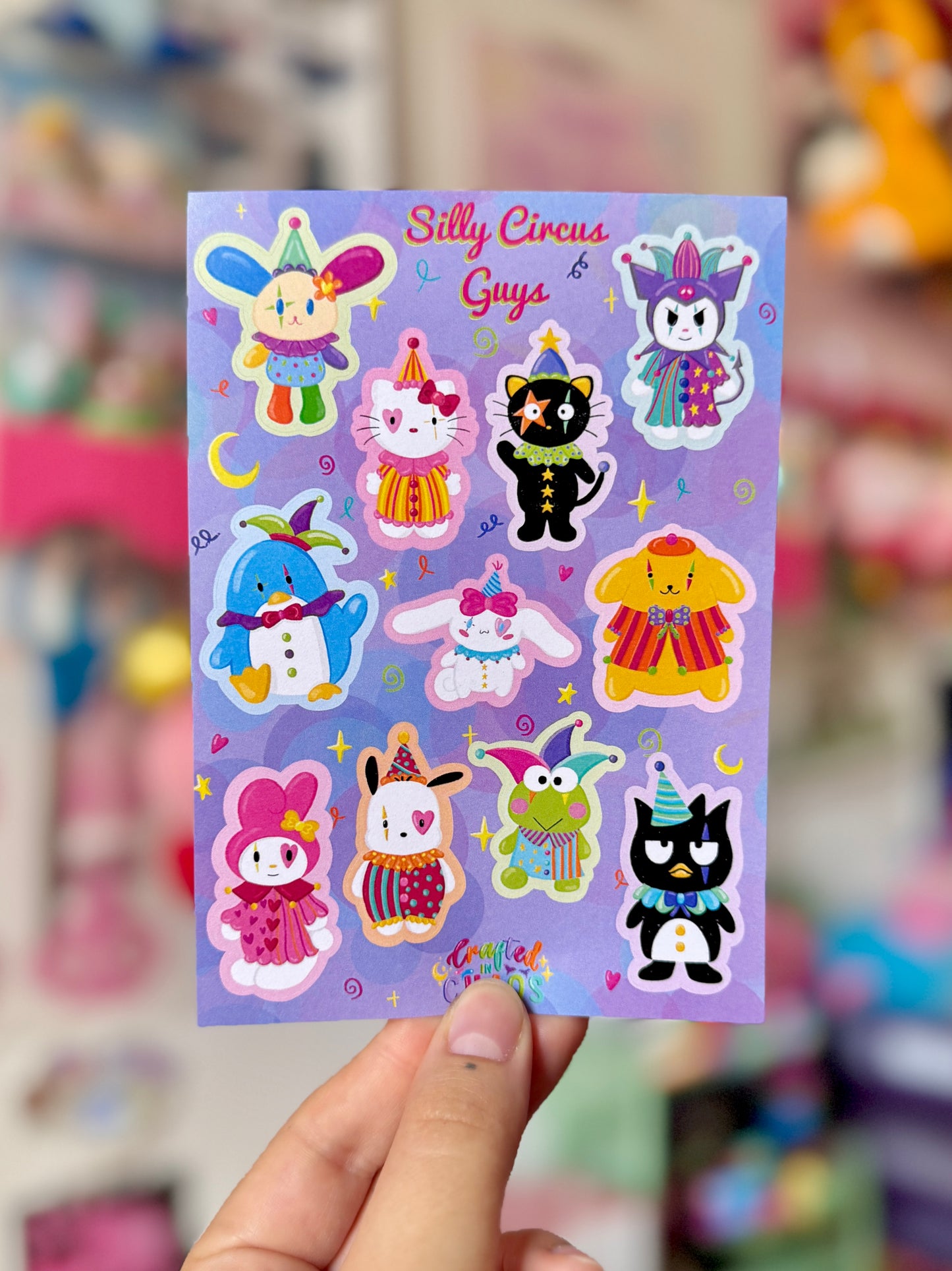 Silly Circus Guys - A6 Sticker Sheet