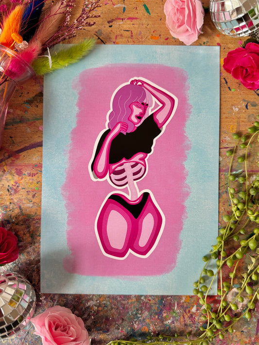 Bones Girl Print