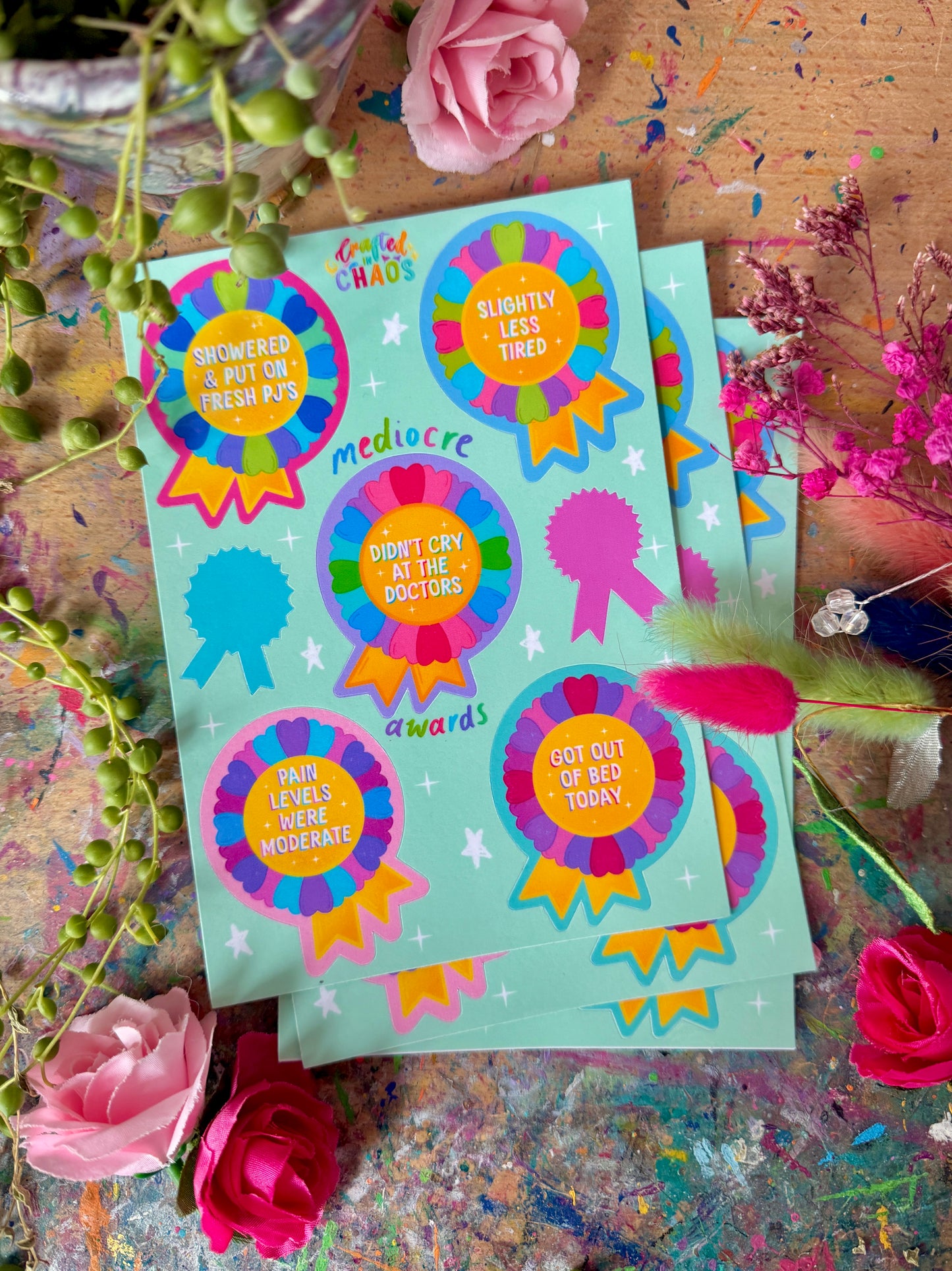 Mediocre Awards - A6 Sticker Sheet