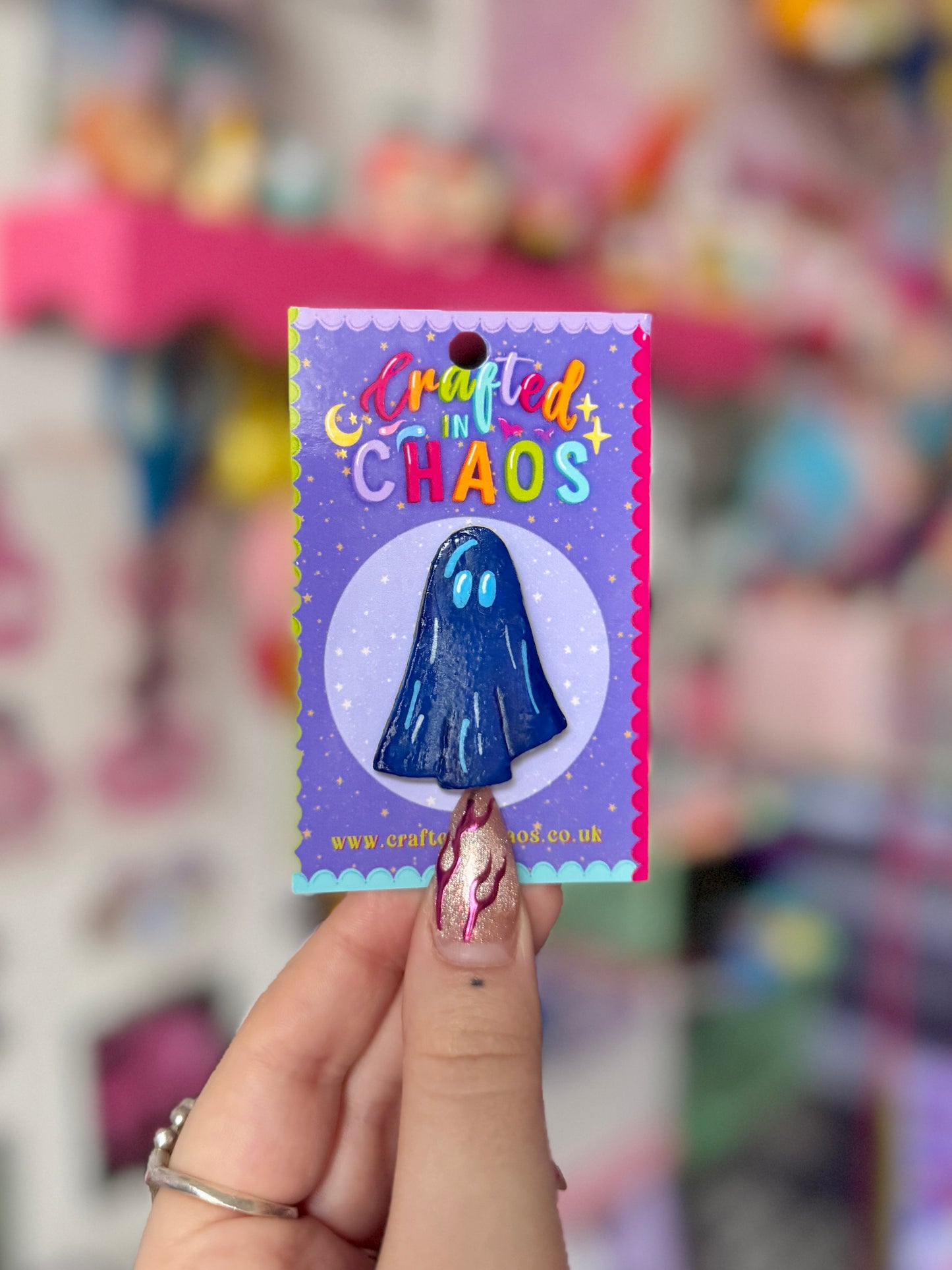 Navy Ghost - Clay Pin