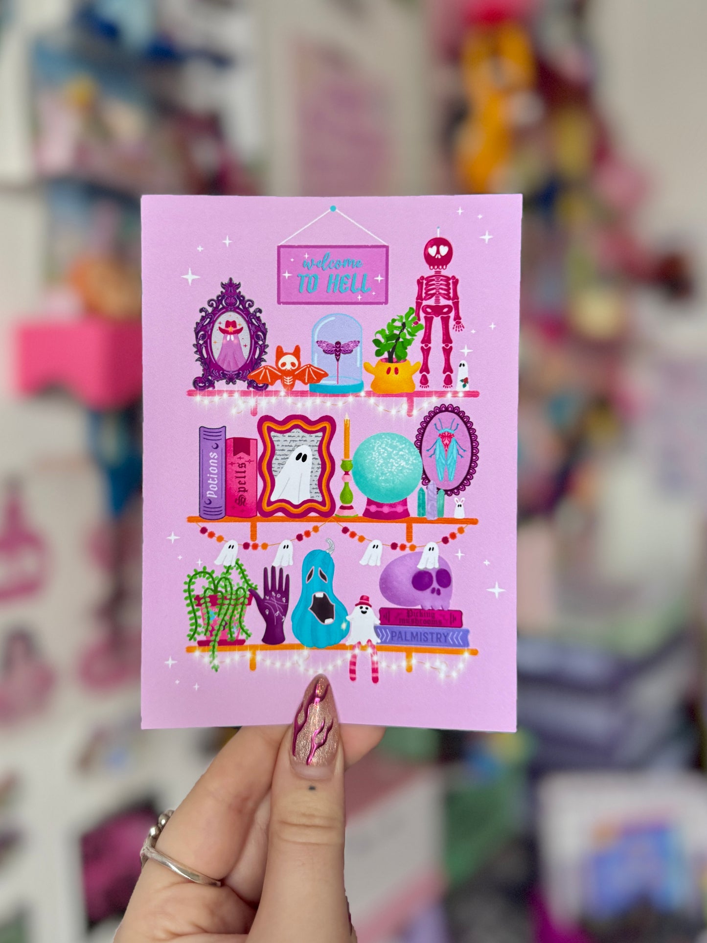Witchy Shelves - A6 Postcard