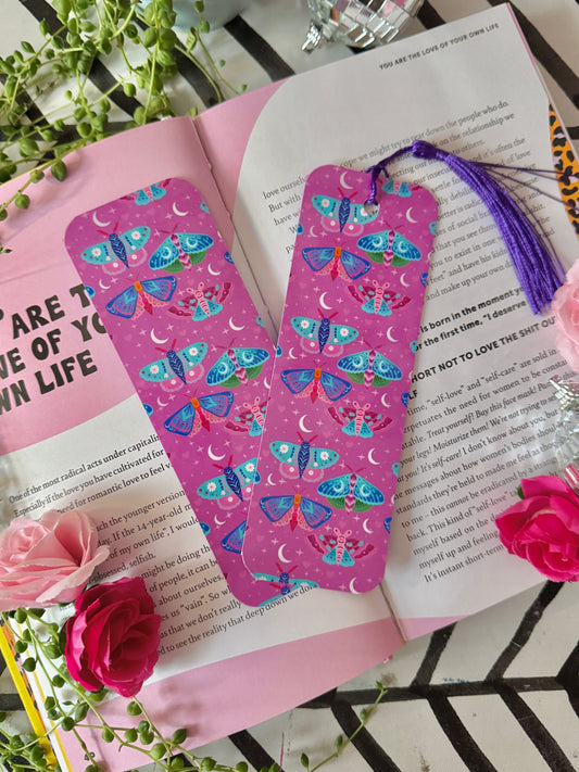 Purple Moths Collection Bookmark