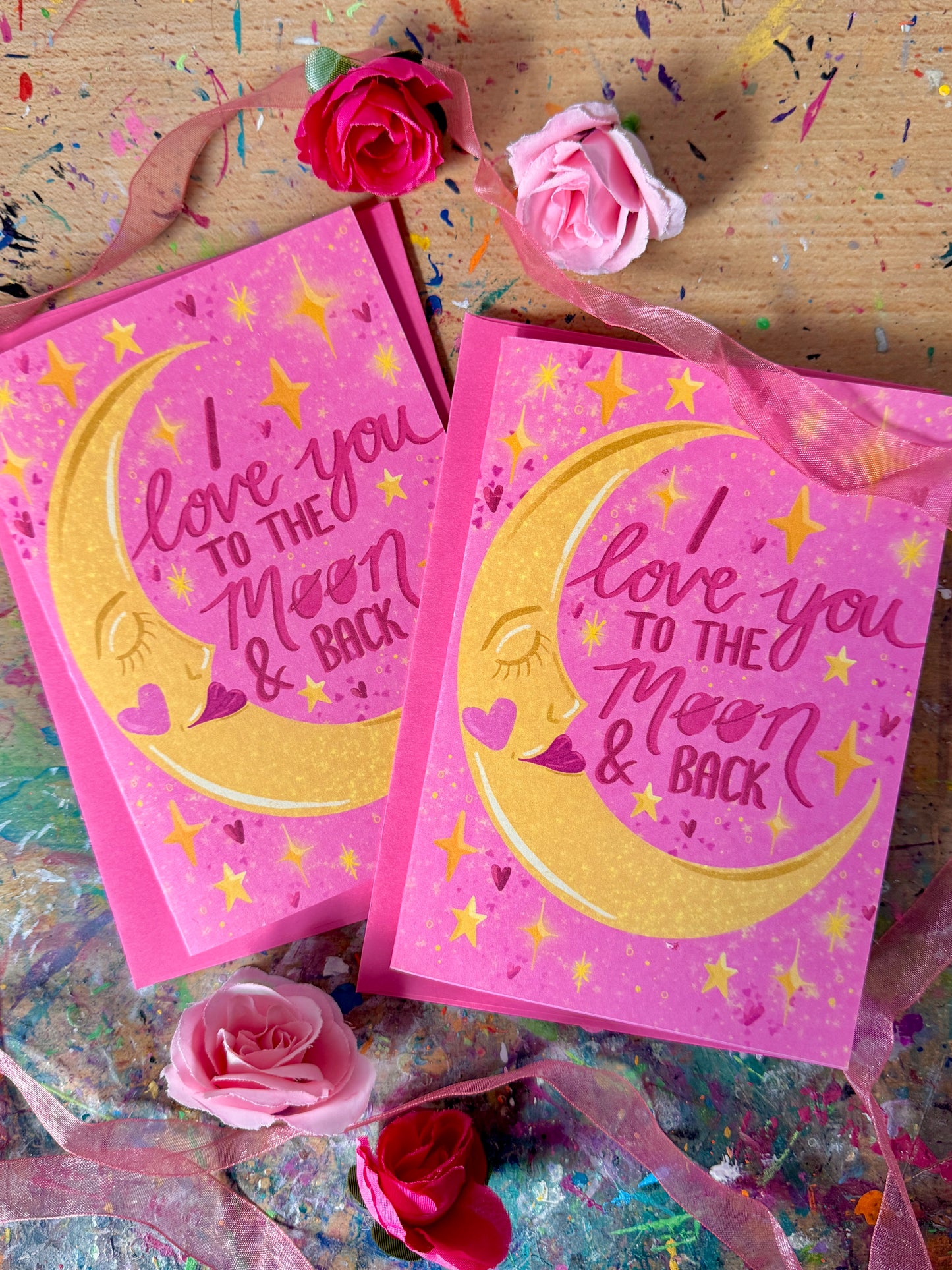 I Love You to the Moon & Back - Greetings Card