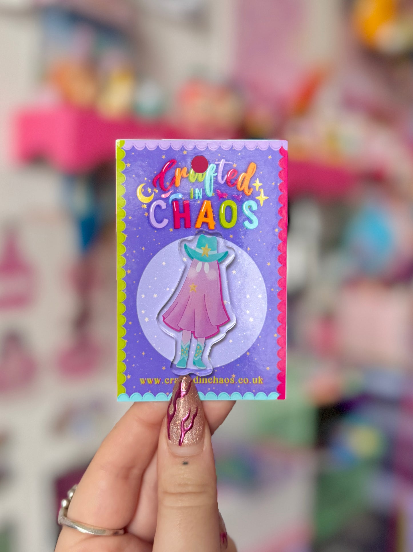 Cowboy Ghost - Acrylic Pin