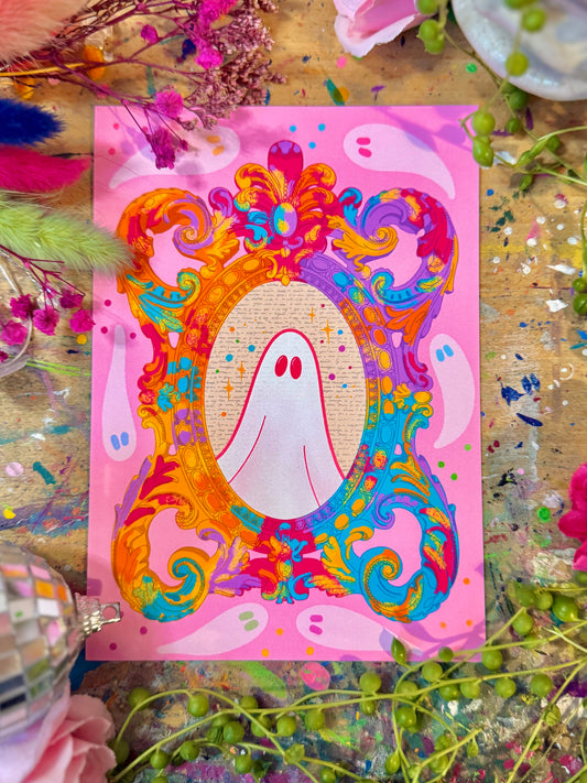 Rainbow Ghost Frame - A6 Postcard