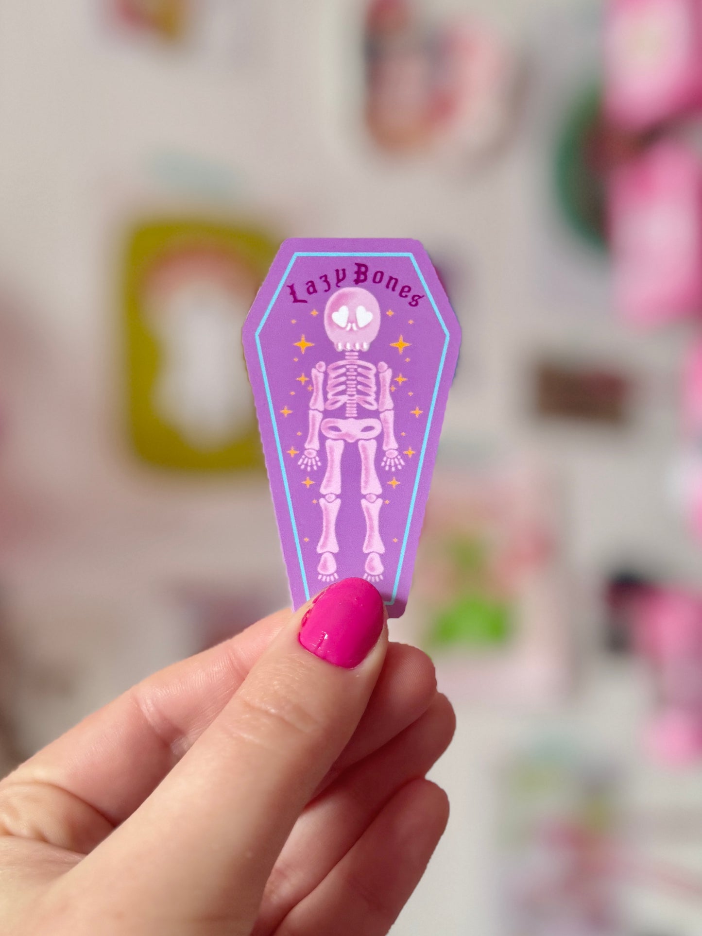 Lazy Bones Sticker