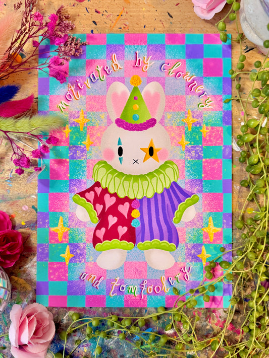 Clown Miffy (Checkerboard) - Print