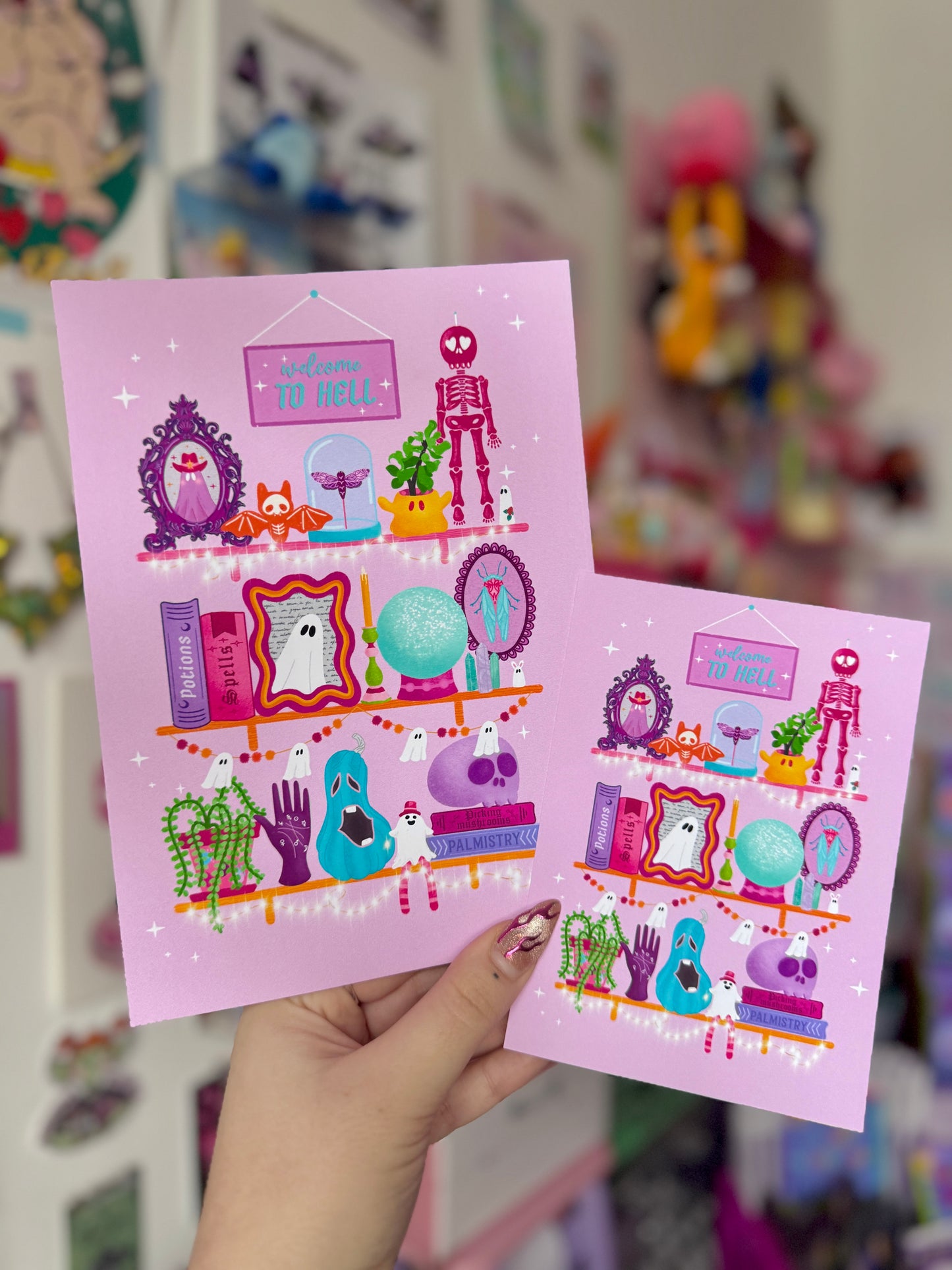 Witchy Shelves - A6 Postcard