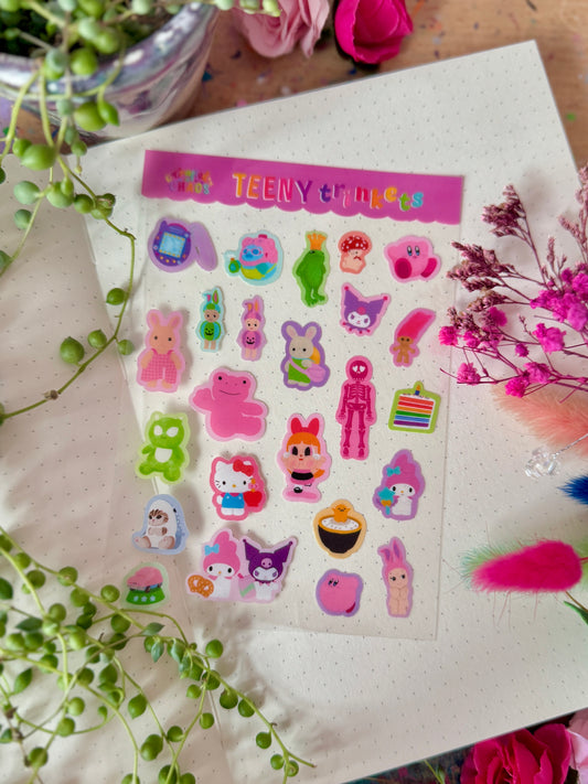 Teeny Trinkets - A6 Sticker Sheet