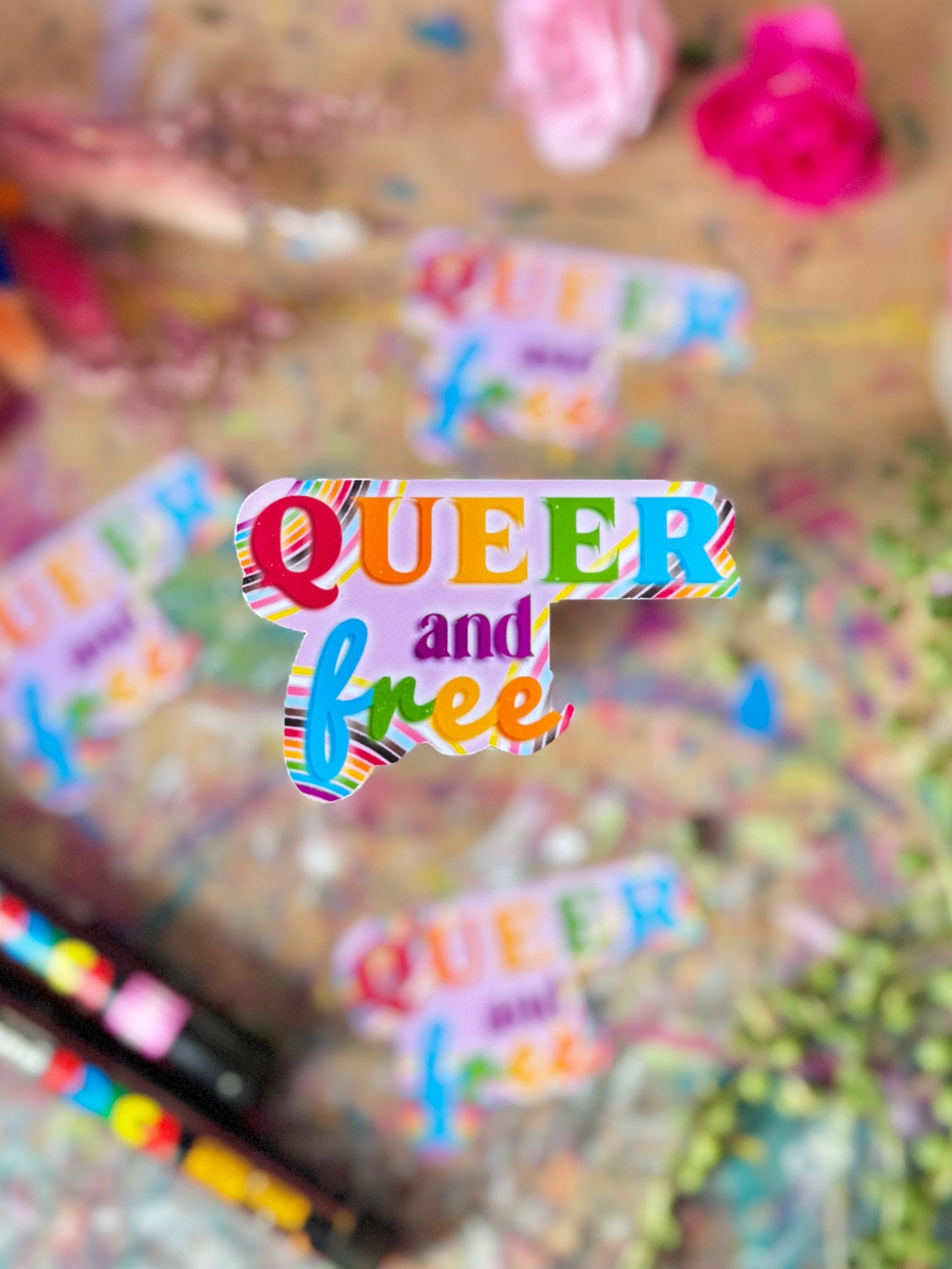 Queer and Free 1 Sticker
