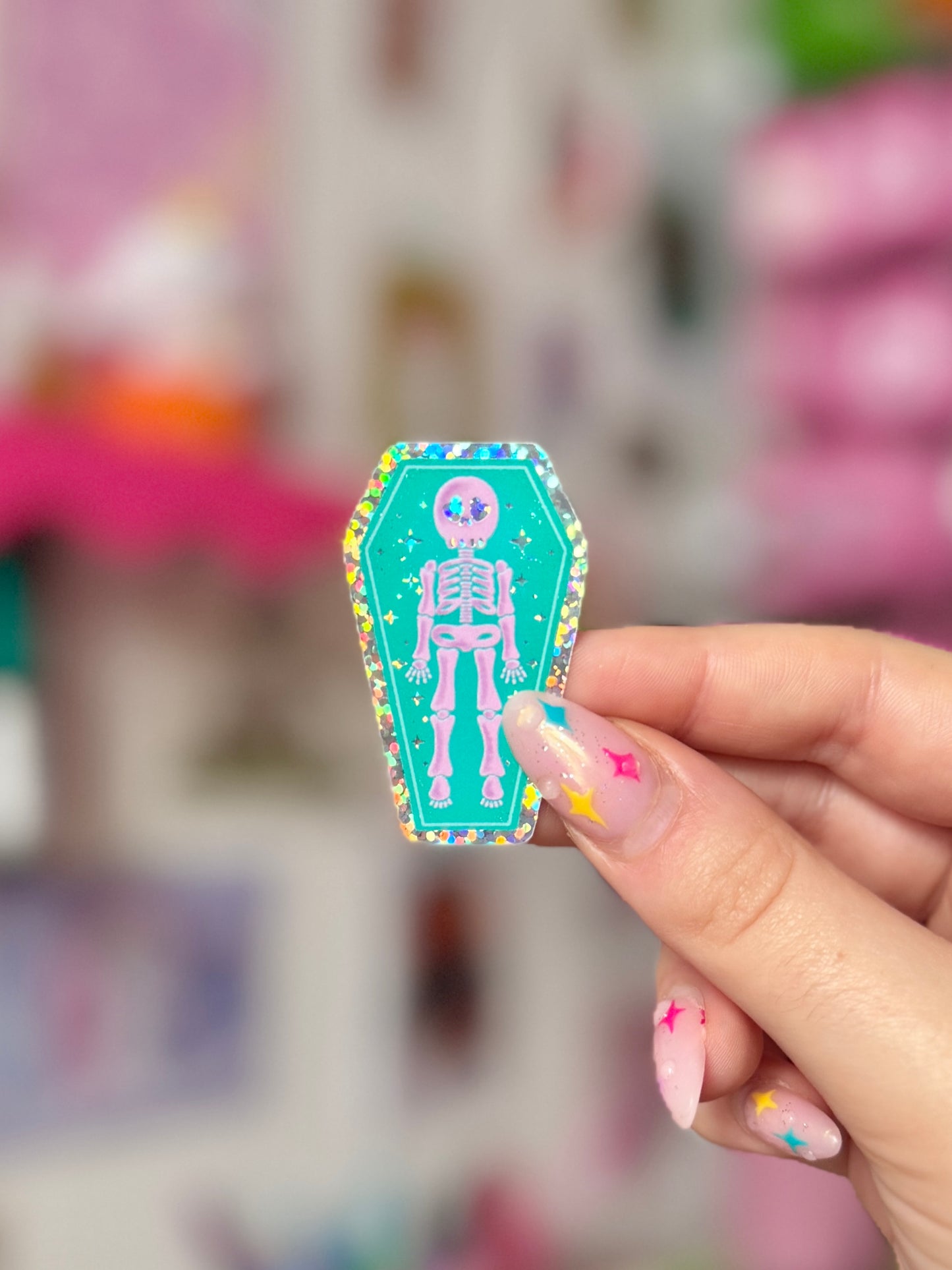 Skeleton Holo Sticker