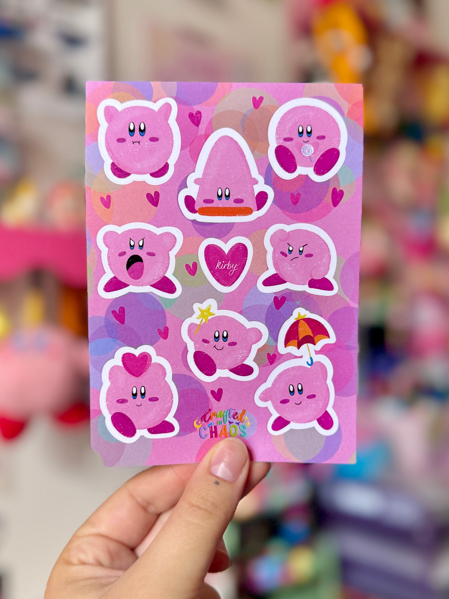 Pink Blobs - A6 Sticker Sheet