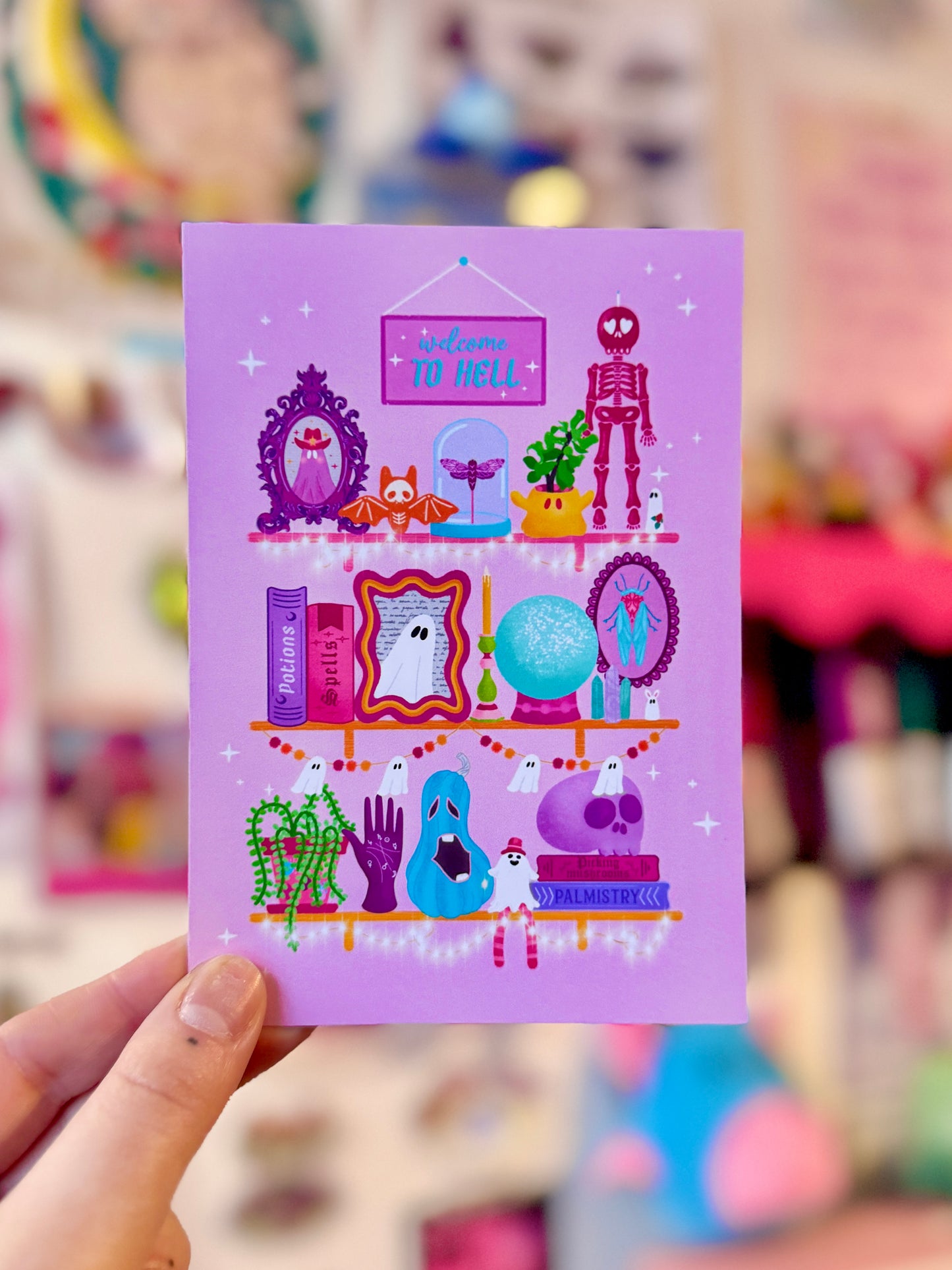 Witchy Shelves - A6 Postcard