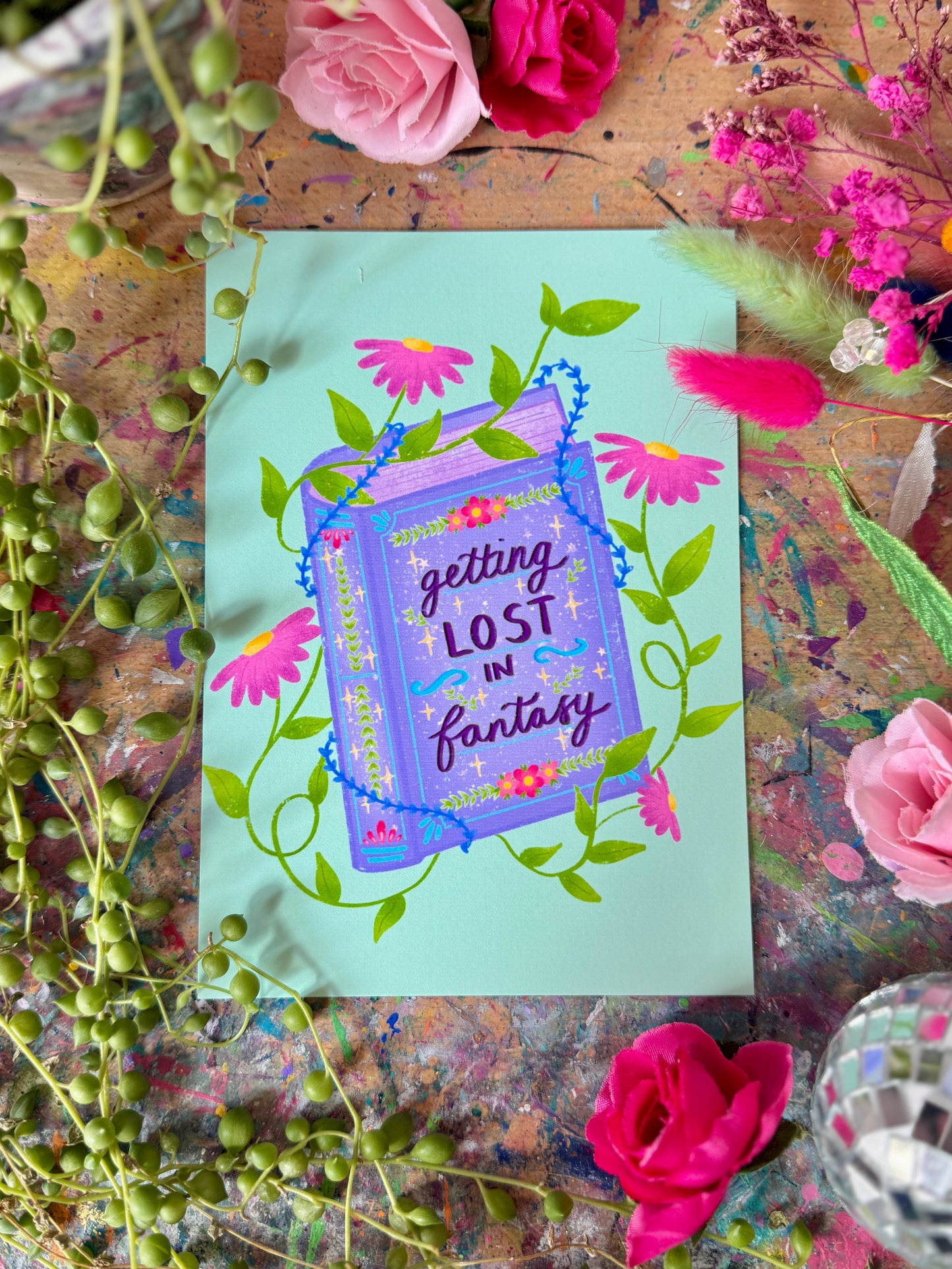 Getting Lost in Fantasy - A6 Postcard