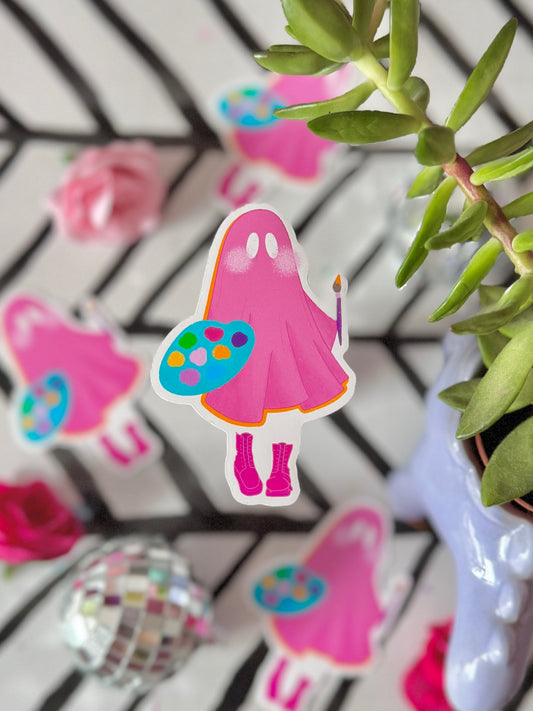 Arty Ghost Sticker