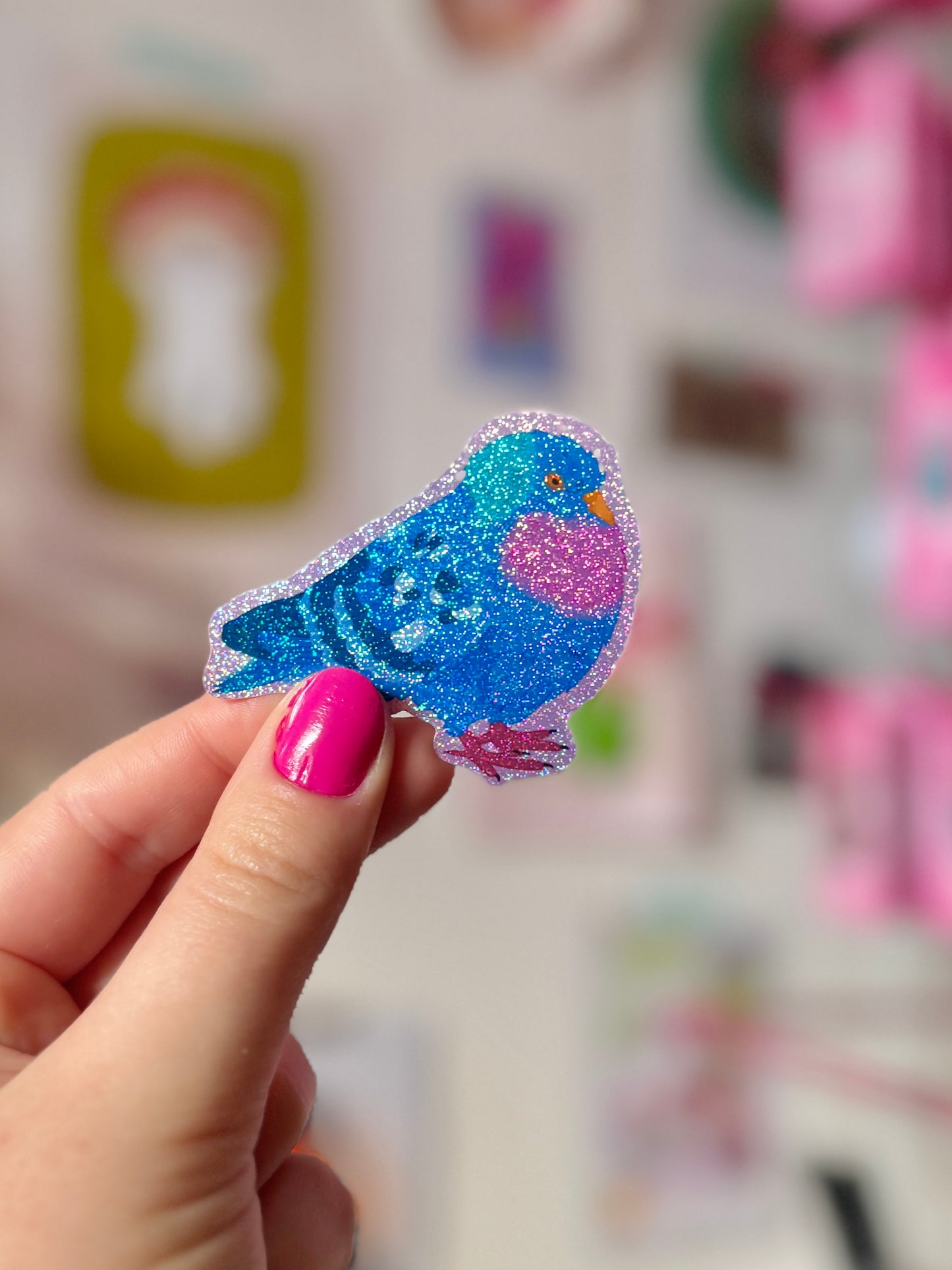 Fancy Pigeon Shiny Holo Sticker