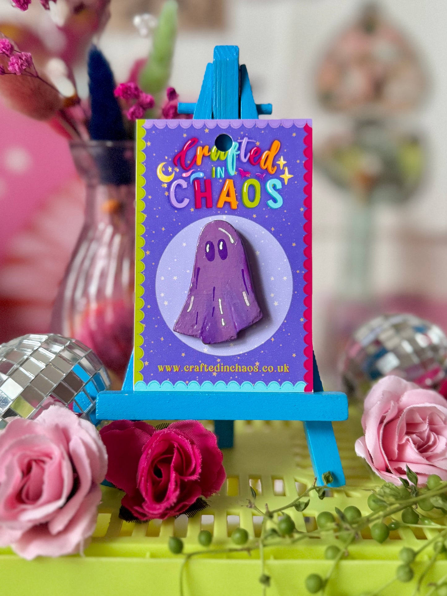 Purple Ghost - Clay Pin
