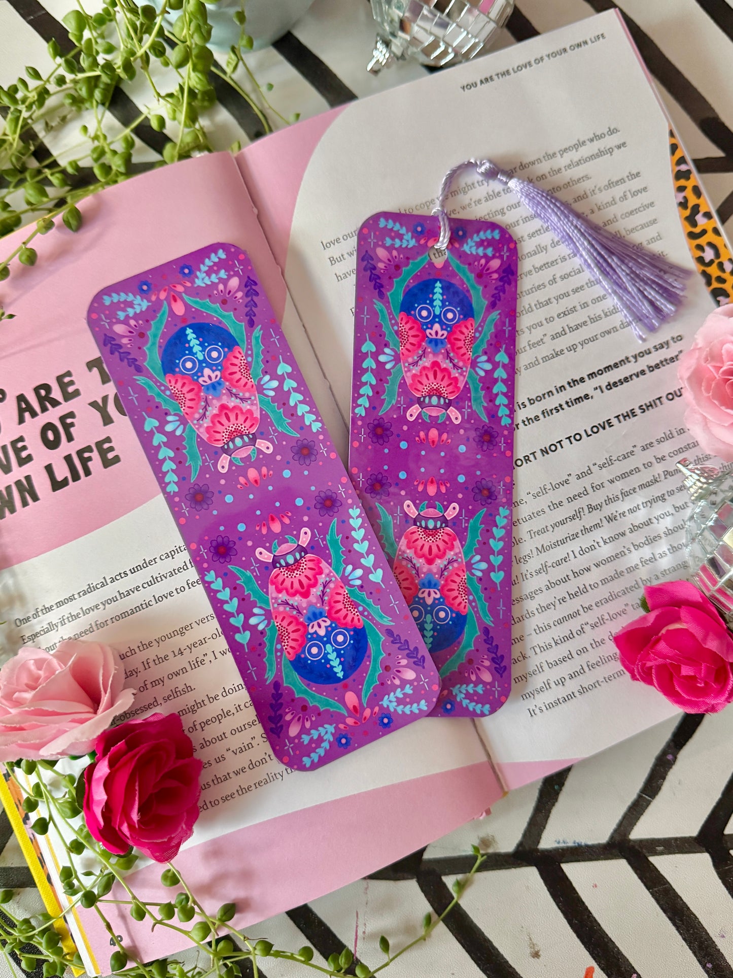Purple Beetle Bookmark