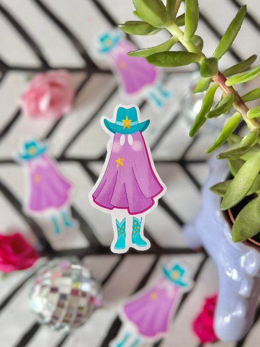 Cowboy Ghost Sticker