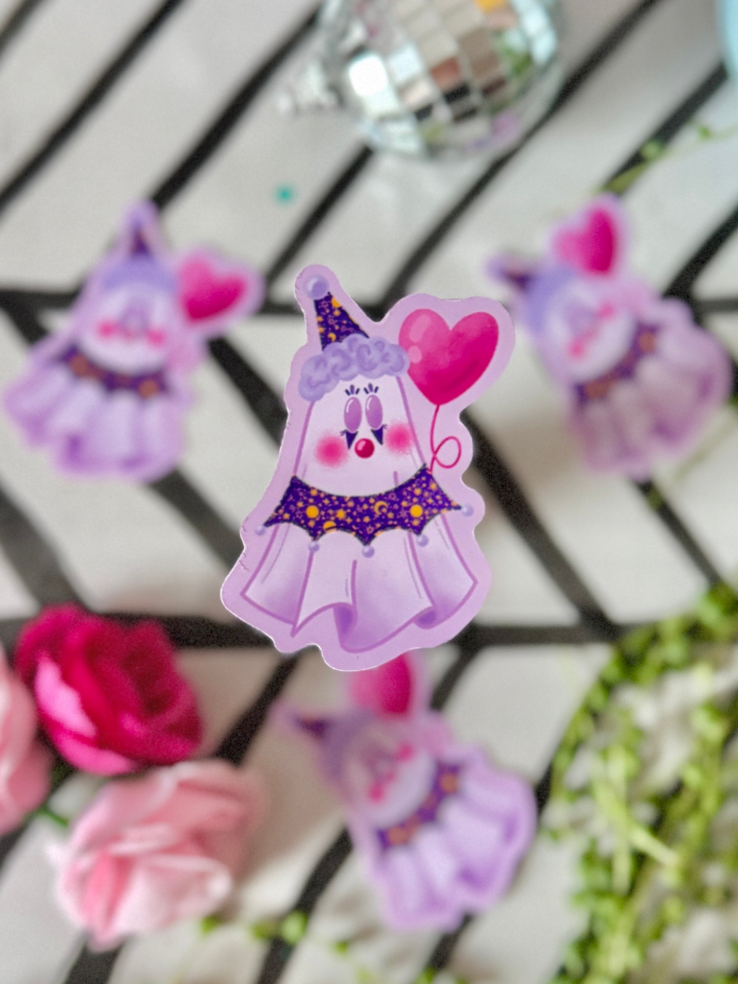 Clown Ghost Sticker