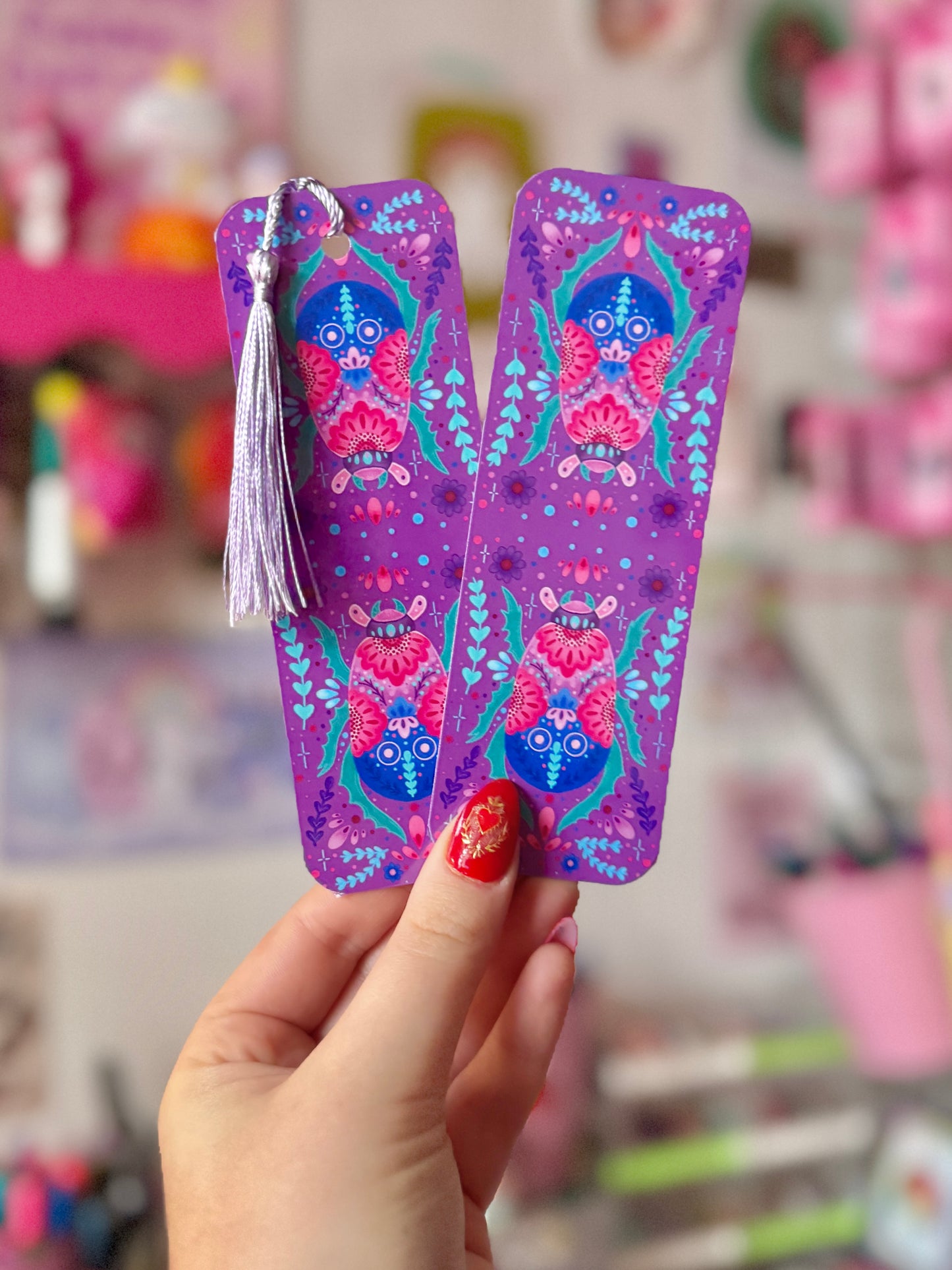 Purple Beetle Bookmark