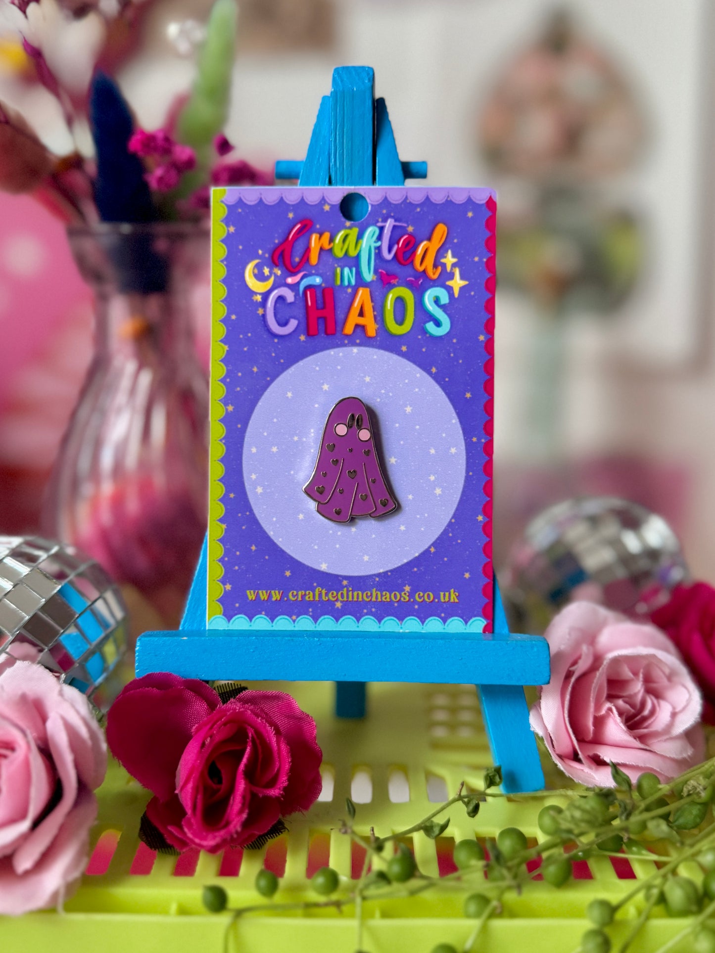 Ghostie Enamel Pin - Purple