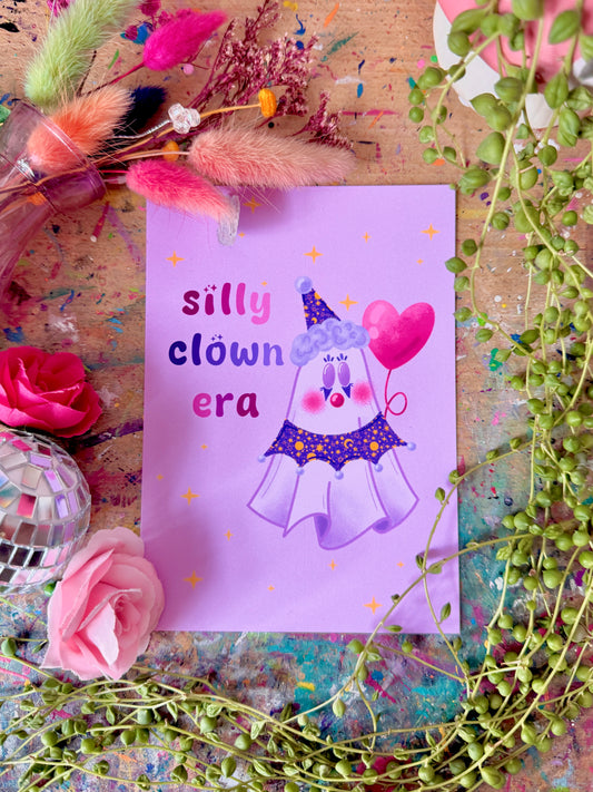 Silly Clown Era - A6 Postcard