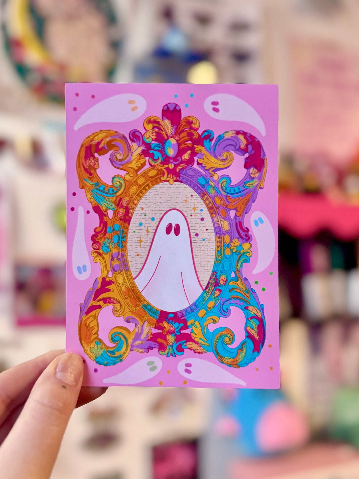 Rainbow Ghost Frame - A6 Postcard