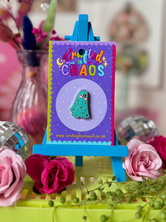 Ghostie Enamel Pin - Teal