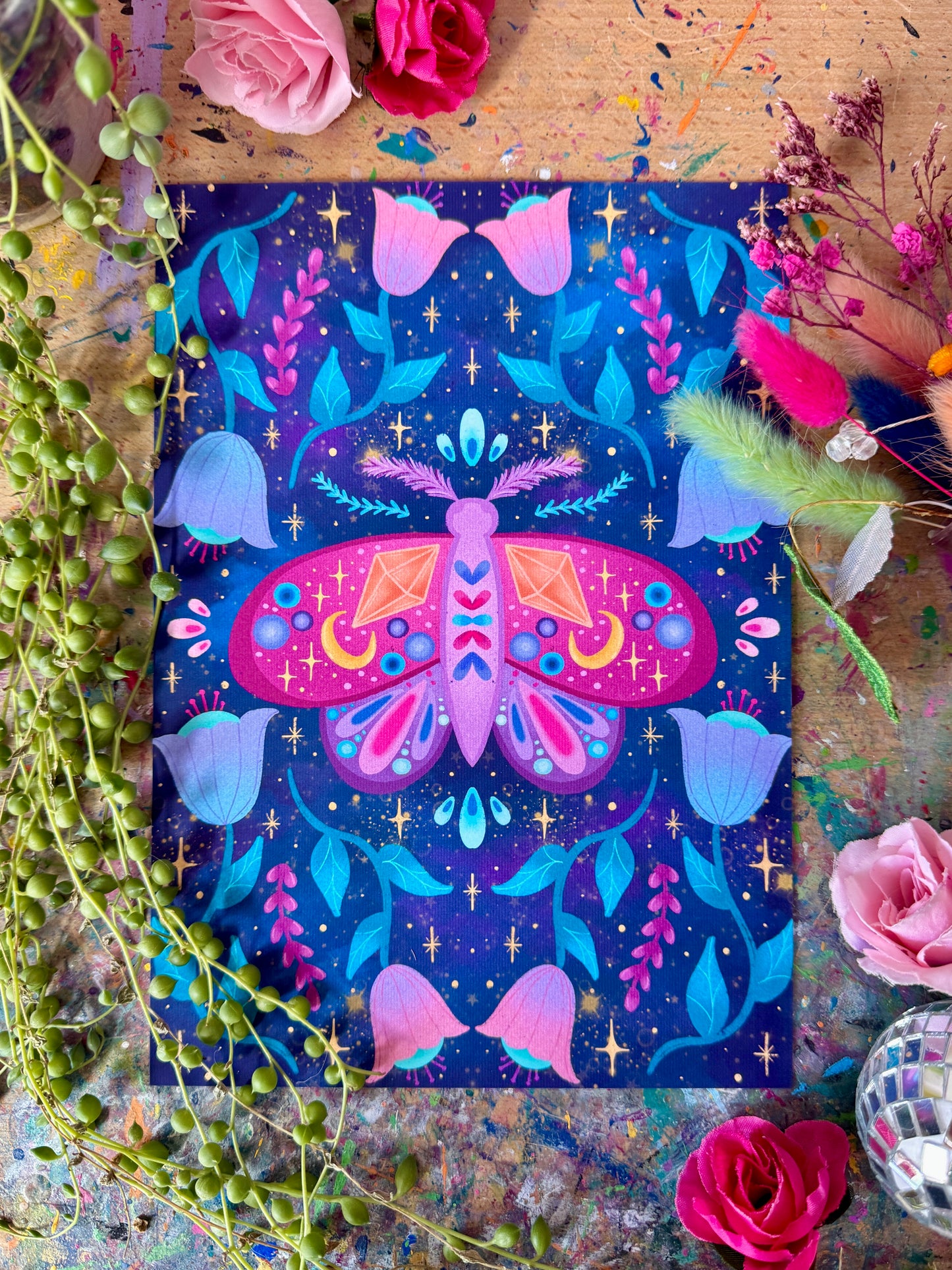 Magenta Moth - Print