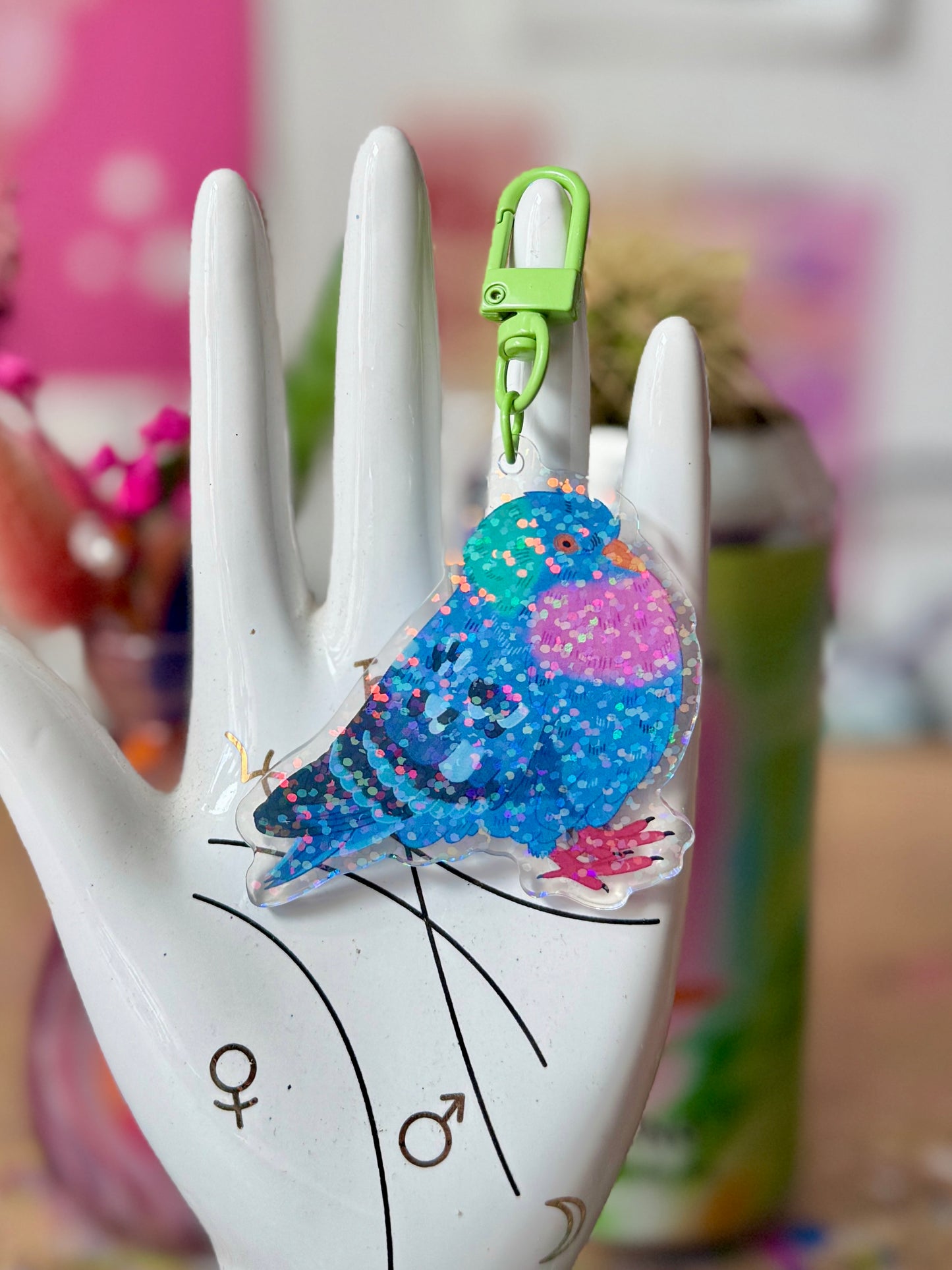 Fancy Pigeon - Acrylic Keyring