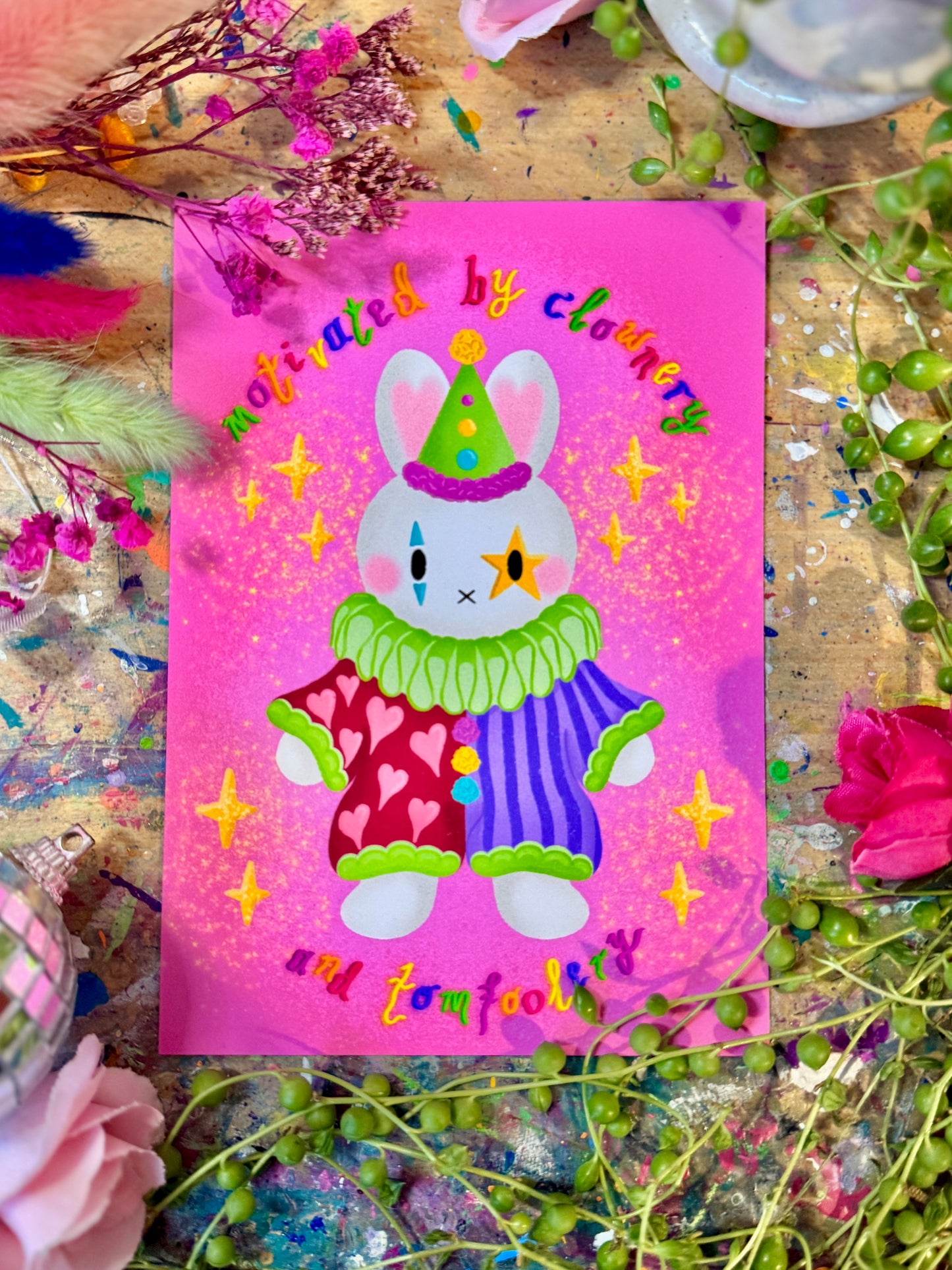 Clown Miffy - A6 Postcard