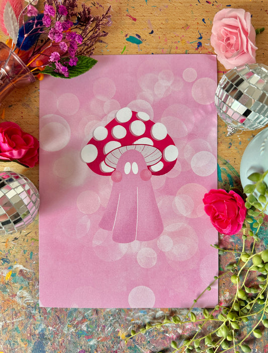 Mushroom Ghost Print