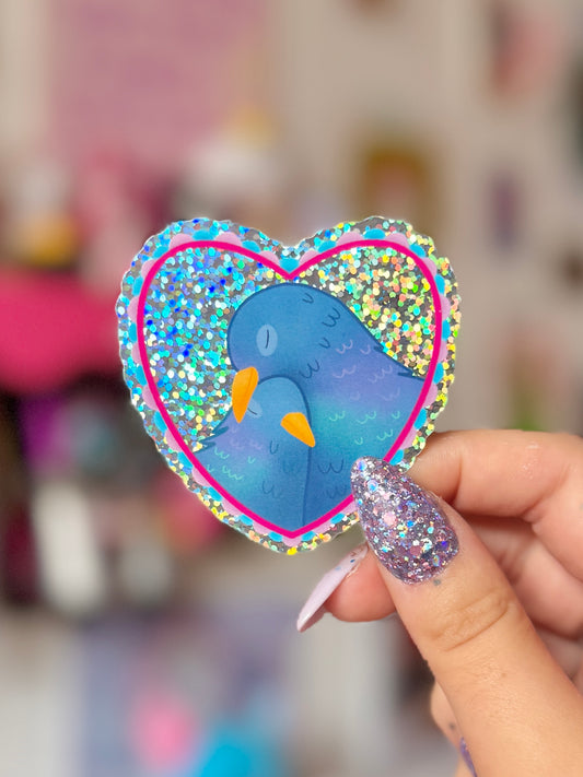 Pigeon Love - Holo Sticker