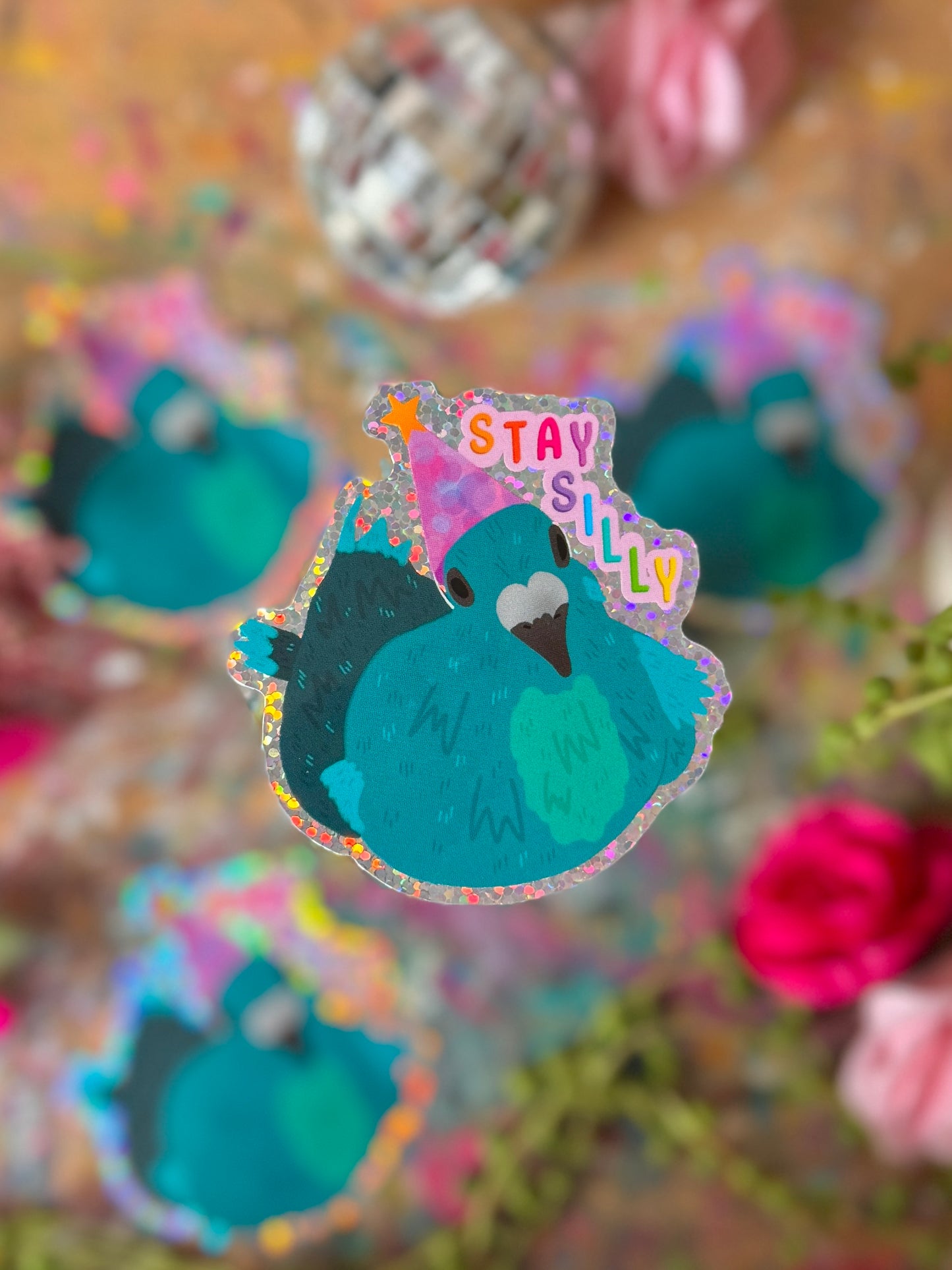 Stay Silly Pigeon - Holo Sticker