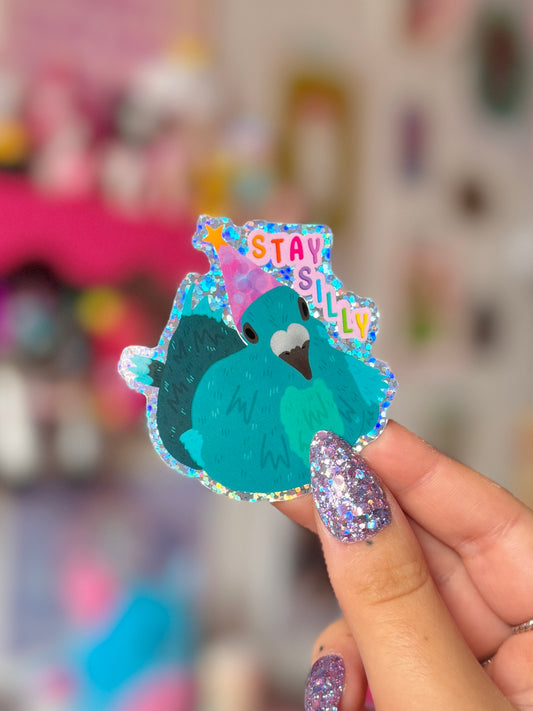 Stay Silly Pigeon - Holo Sticker