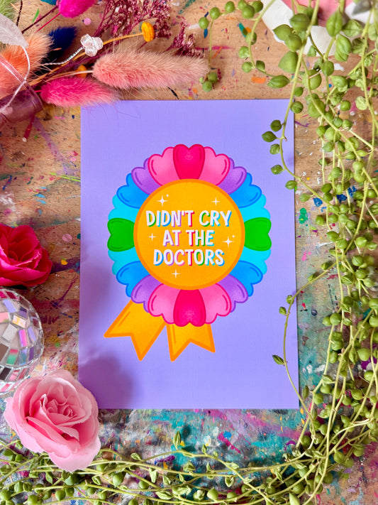 Didn’t Cry at the Drs Award - A6 Postcard