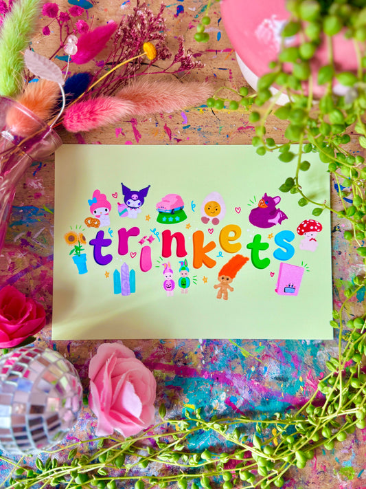 Trinkets - A6 Postcard