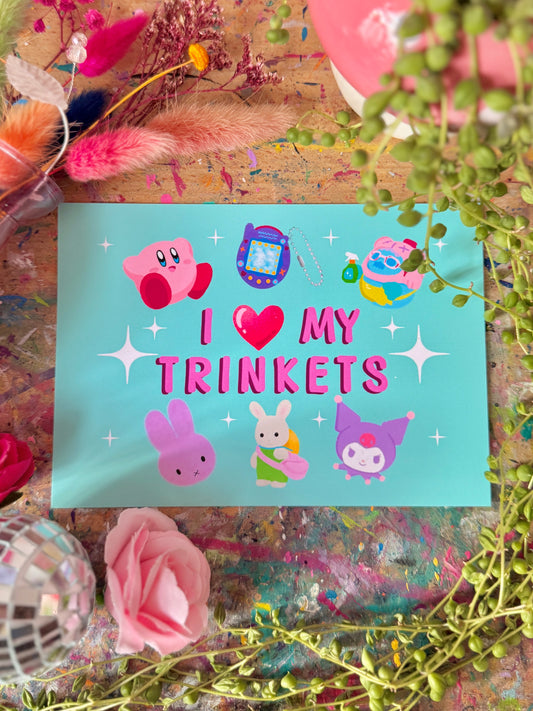 I Love My Trinkets - A6 Postcard