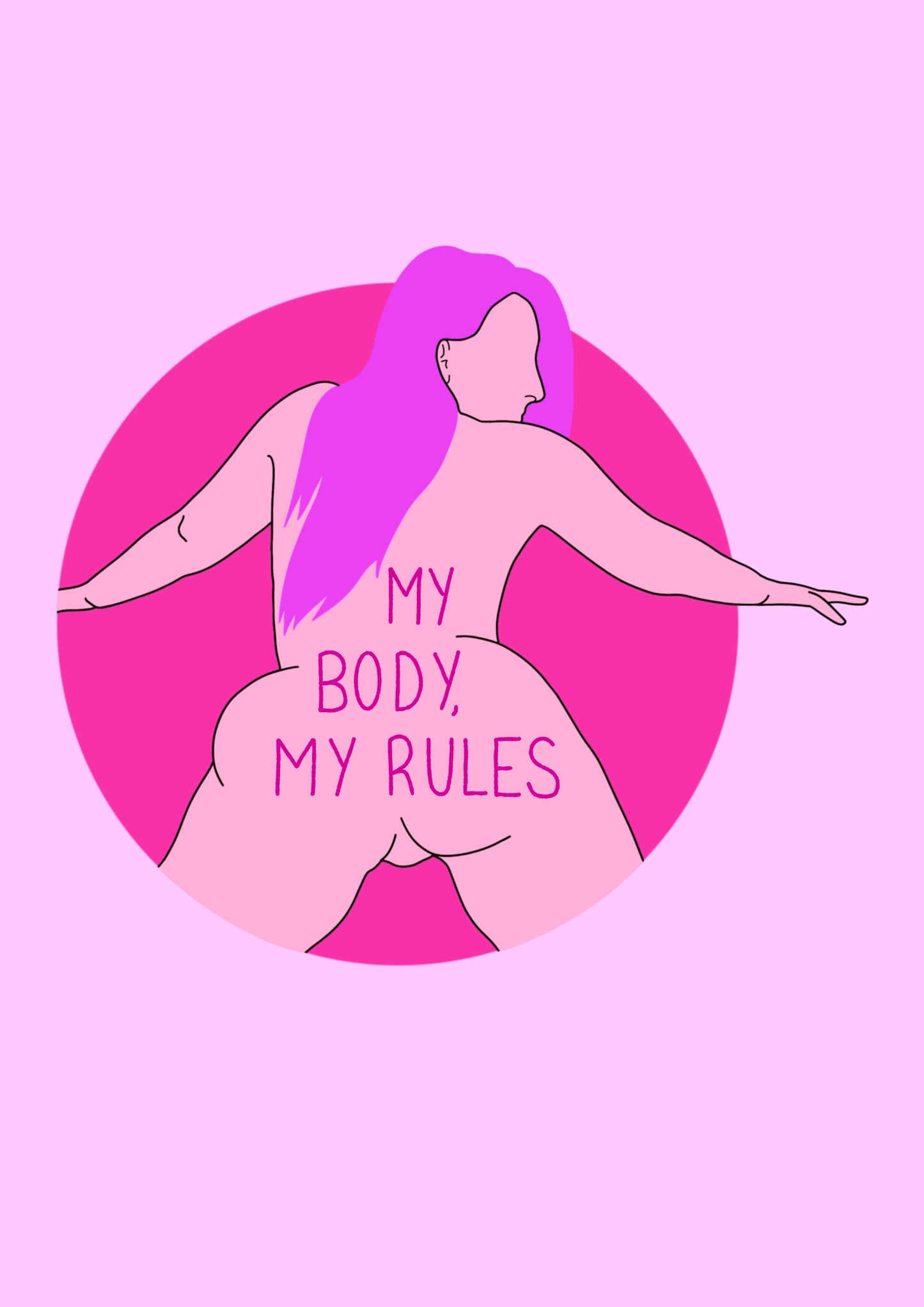 My Body, My Rules A5 Print