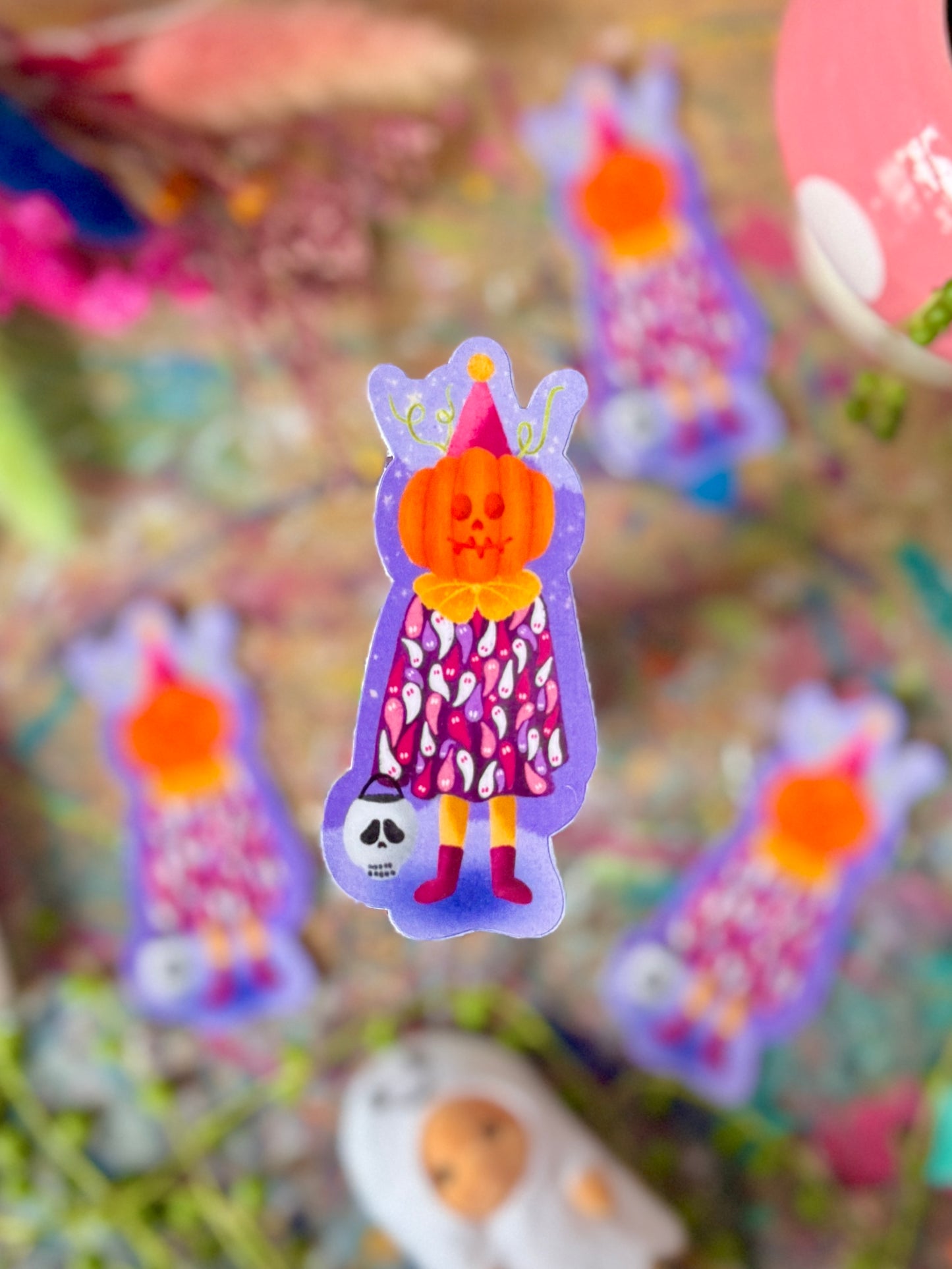 Pumpkin Trick or Treater - Sticker