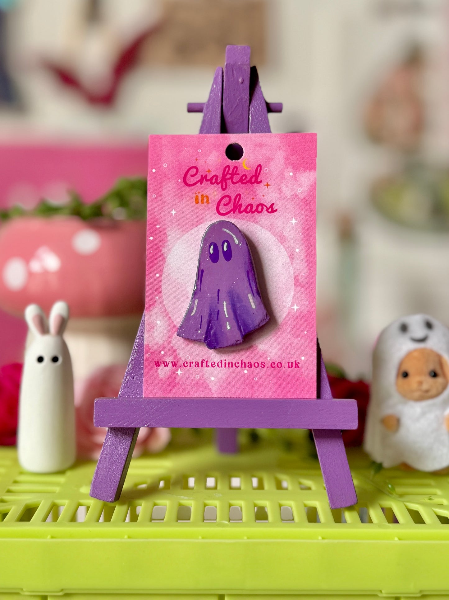 Purple Ghost - Clay Pin