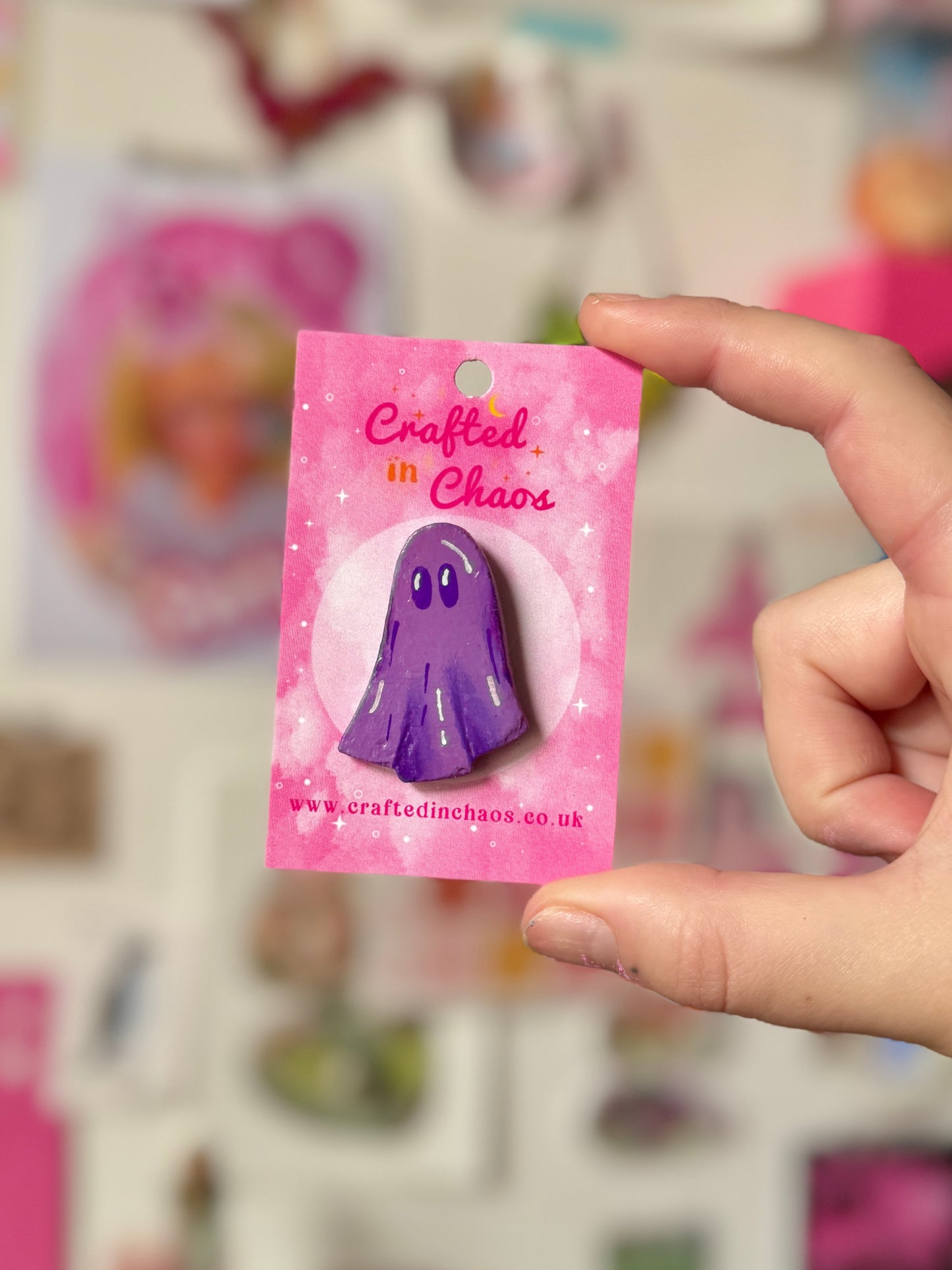 Lilac Ghost - Clay Pin