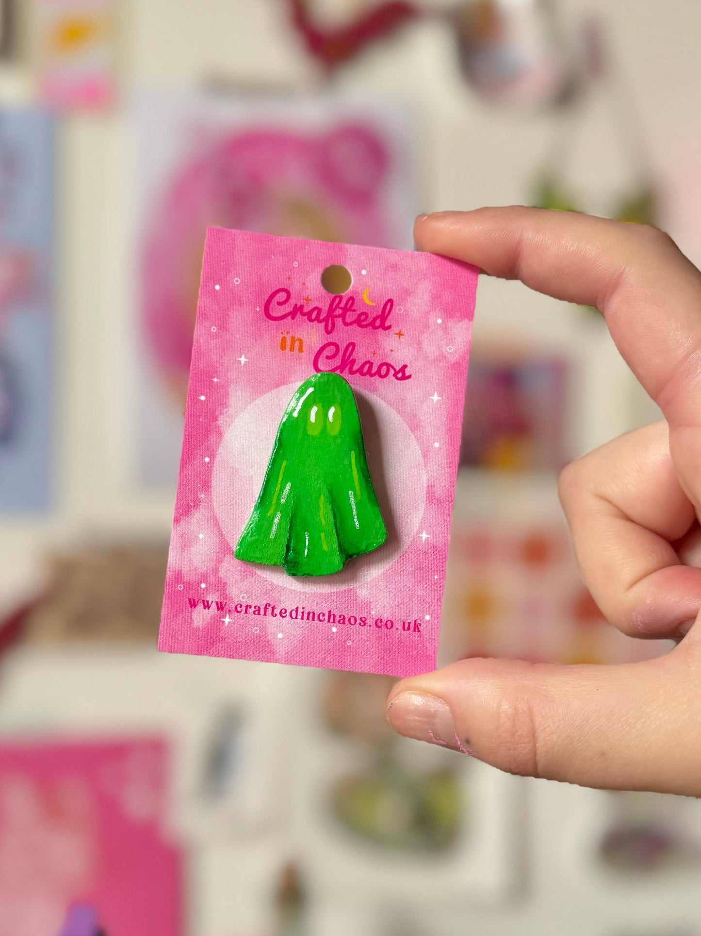 Green Ghost - Clay Pin