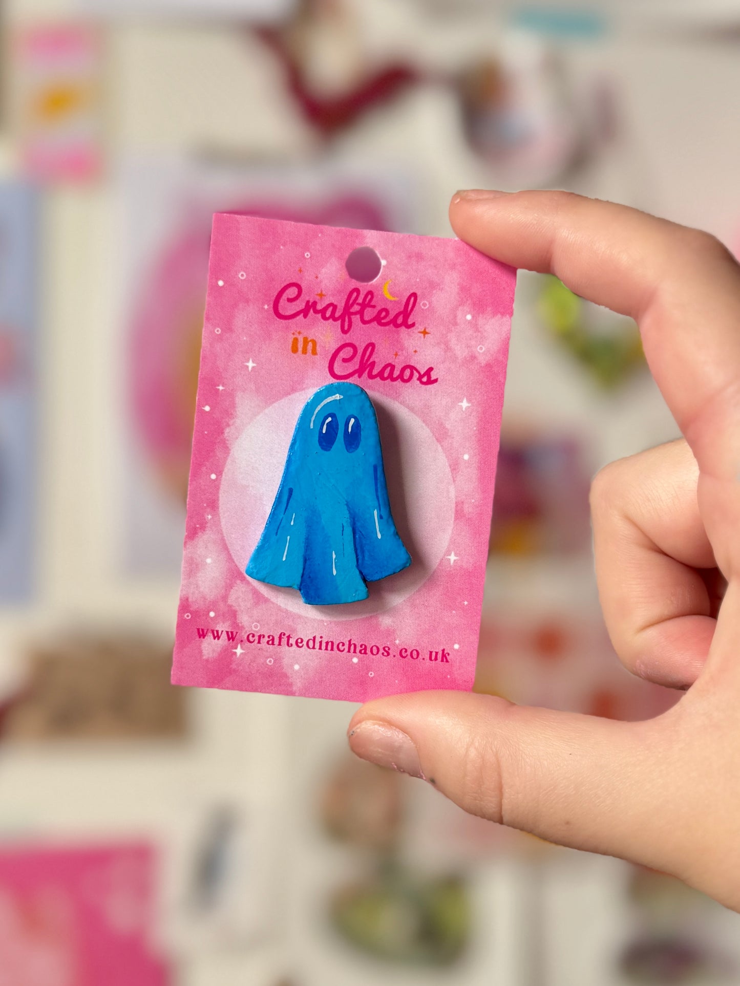 Blue Ghost - Clay Pin