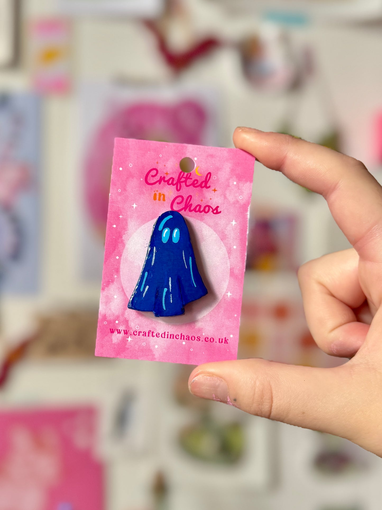 Navy Ghost - Clay Pin