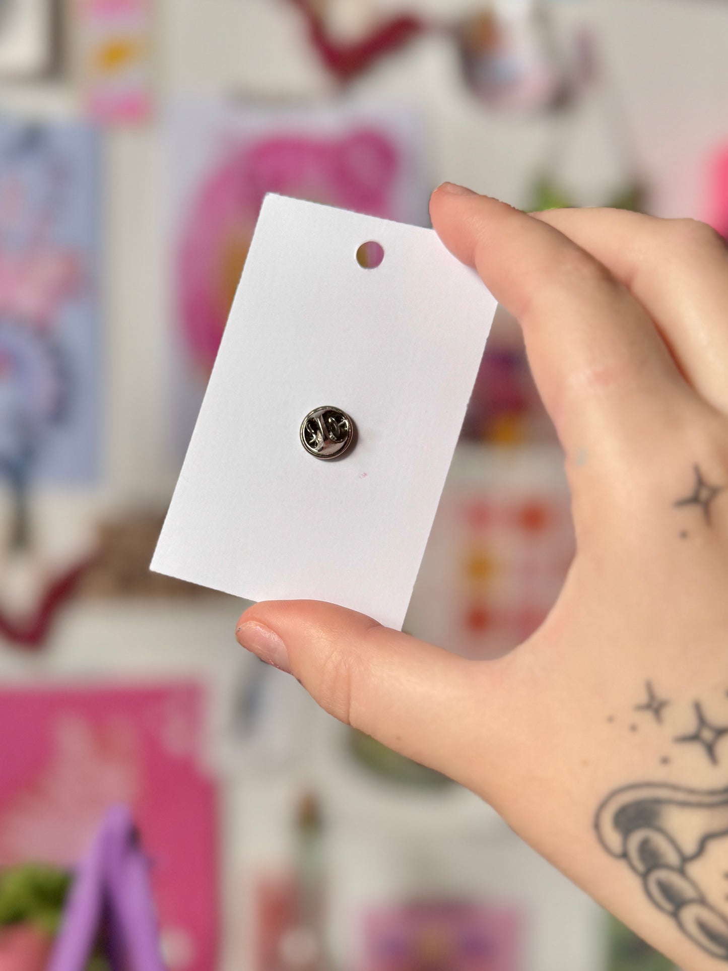 Lilac Skull - Clay Pin