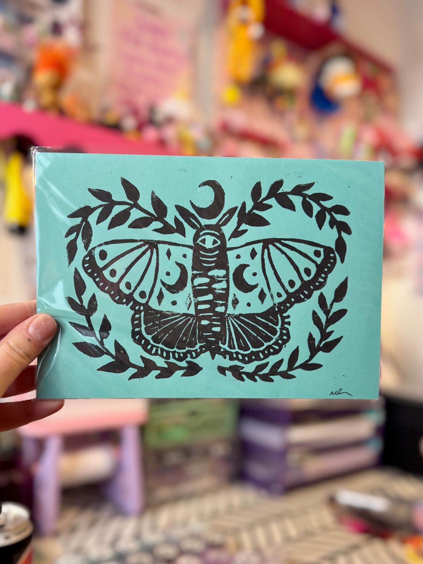 Sale - Moth A5 Linoprints